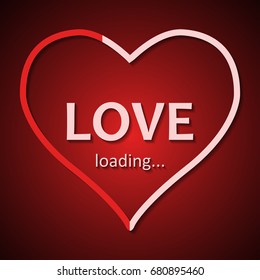 Love loading - heart based love background template
