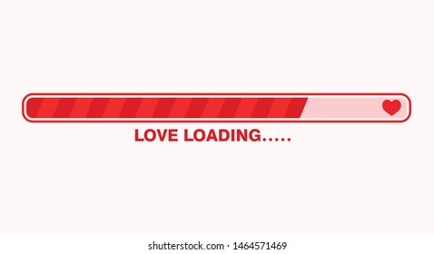 	
Love loading progress . vector illustration