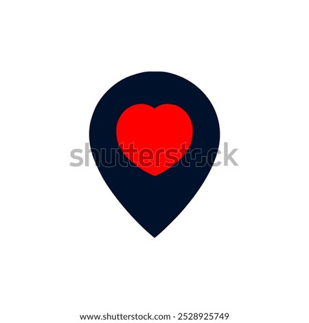 love location finder logo vector illustration template design