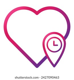 love location gradient style icon