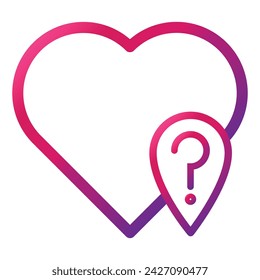 love location gradient style icon
