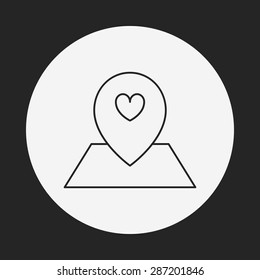 love location line icon