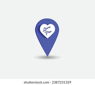 Love location pin vector design can use as logo, symbol or icon