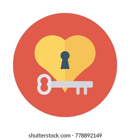 love lock circle flat 