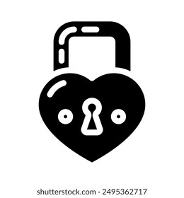 love lock glyph icon vector. love lock sign. isolated symbol illustration
