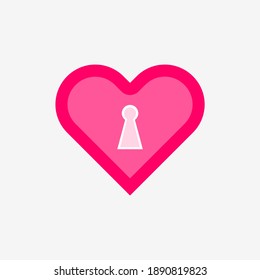 AMAR LA PLANTILLA DEL VECTOR DE ILUSTRACIÓN DE ICONO DE BLOQUEO AISLADA