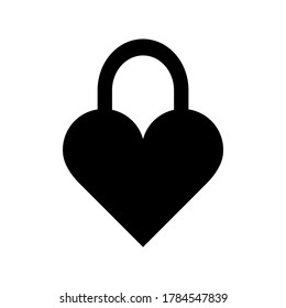 love lock icon on white background. Simple element illustration from birthday party and wedding concep