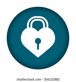 Love lock icon. Vector illustration eps 10.