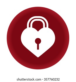 Love lock icon. Vector illustration eps 10.