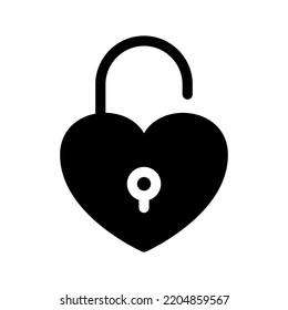 Love Lock Icon Vector Symbol Design Illustration