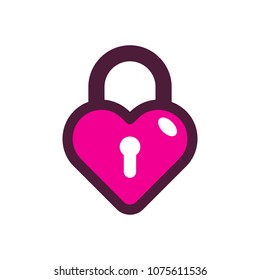 Love Lock Logo Icon Design