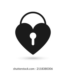Love Lock Romance Glyph Icon