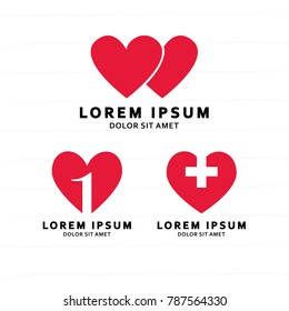 love logo 02 with solid red color and hospital red cros  icon