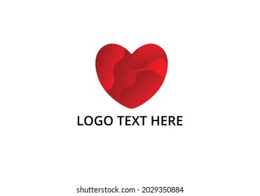 Diseño vectorial abstracto del logotipo de amor 