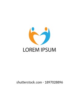 love logo affection design illustration vector color template