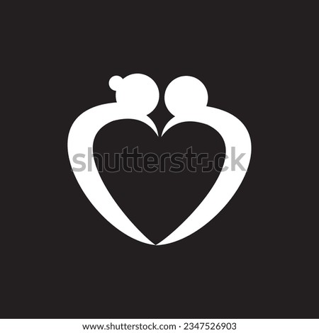 Love logo affection design illustration vector color template