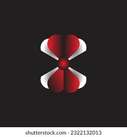 Love Logo and Background Vector Illustration Flat Design Trendy