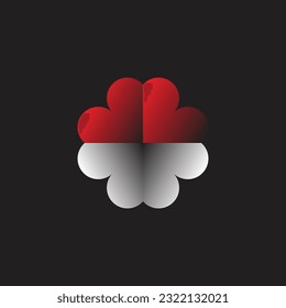 Love Logo and Background Vector Illustration Flat Design Trendy