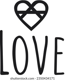 Logo de amor con corazón roto
