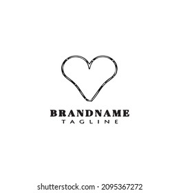 love logo cartoon icon design template black modern isolated vector