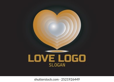 Diseño de logotipo del amor. Diseño de tarjeta de amor.