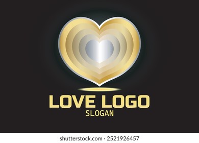 Logotipo do amor design. Projeto de cartão de amor.