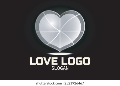 Logotipo do amor design. Projeto de cartão de amor.