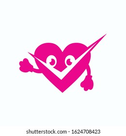 Love logo design character vector