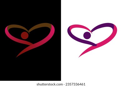 Love logo design concept abstract illustration. logo elements, for templates, colorful and black and white. Stickers and for other uses