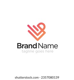 love logo design, heart logo, vector design template