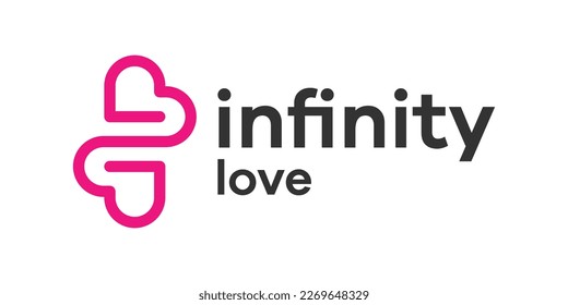 love logo design infinity icon vector illustration
