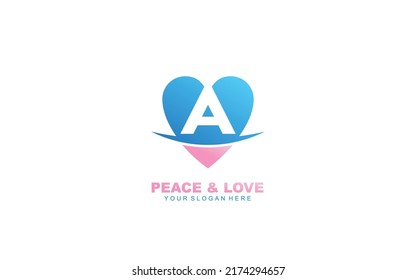 A LOVE logo design inspiration. Vector letter template design for brand.