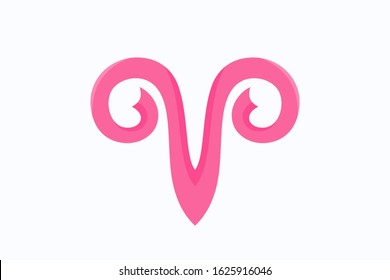 love logo design shape from line ribbon for health company, valentine event, wedding, business with vintage style