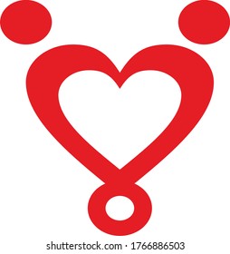 Love logo design stock vector