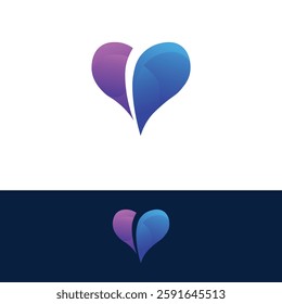 Love logo design template. Care and charity concept. Creative vector symbol