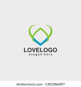 LOVE LOGO DESIGN TEMPLATE VECTOR