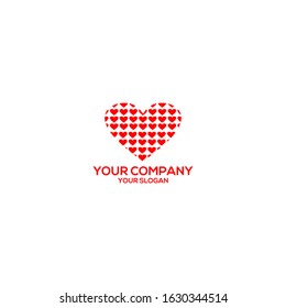 Love in Love Logo Design Vector
