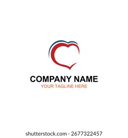 Love logo design, vector logo, illustration logo design