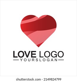 Love logo design,Heart shape logo design Vector 
