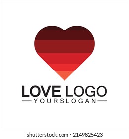 Love logo design,Heart shape logo design Vector 