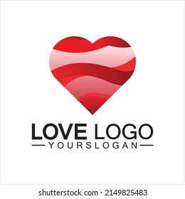 Love logo design,Heart shape logo design Vector 