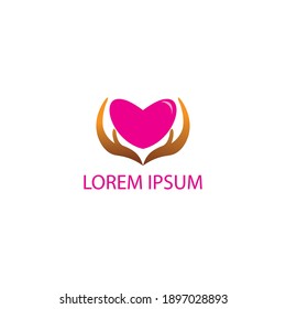 love logo element color illustration hand design vector template