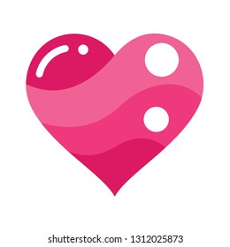 love logo, flat style in love logo and wave