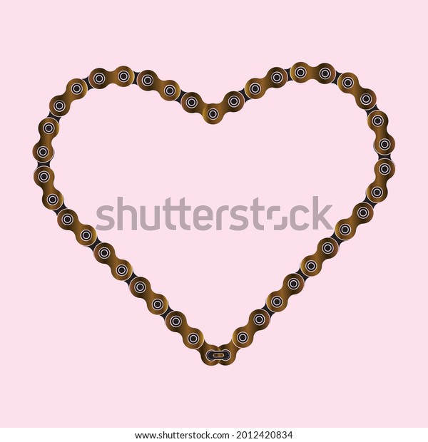 love logo in the form of an arranged chain for\
illustration and\
background