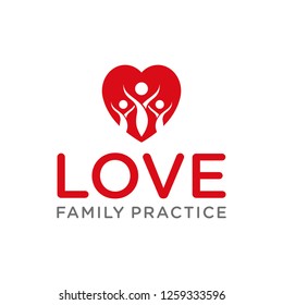 love logo , health logo design , love famiy logo , vector heart , medicine logo