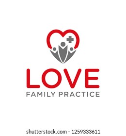 love logo , health logo design , love famiy logo , vector heart , medicine logo