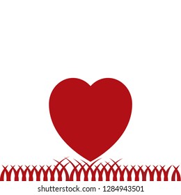 Love logo heart symbol vector