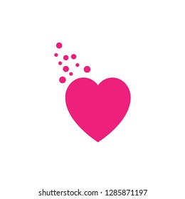 Love logo heart symbol vector