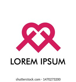 love logo icon for care and health company