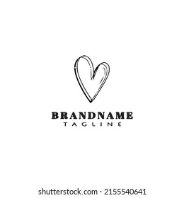 love logo icon cartoon design template black modern isolated cute illustration